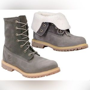 Timberland Jayne Waterproof Teddy Fleece Fold Down Fashion Boot Women's Size 8